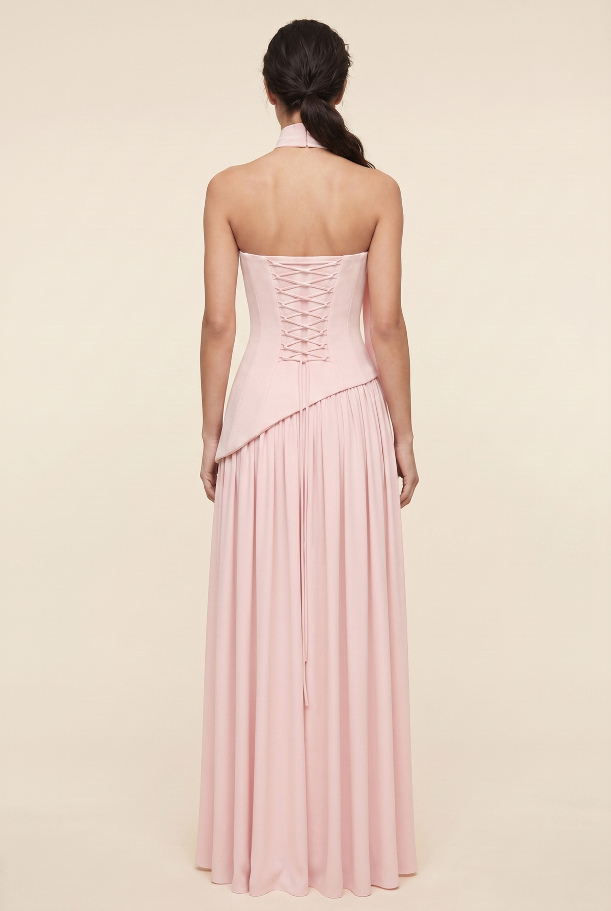 Delphina Strapless Maxi Dress - Blush Pink