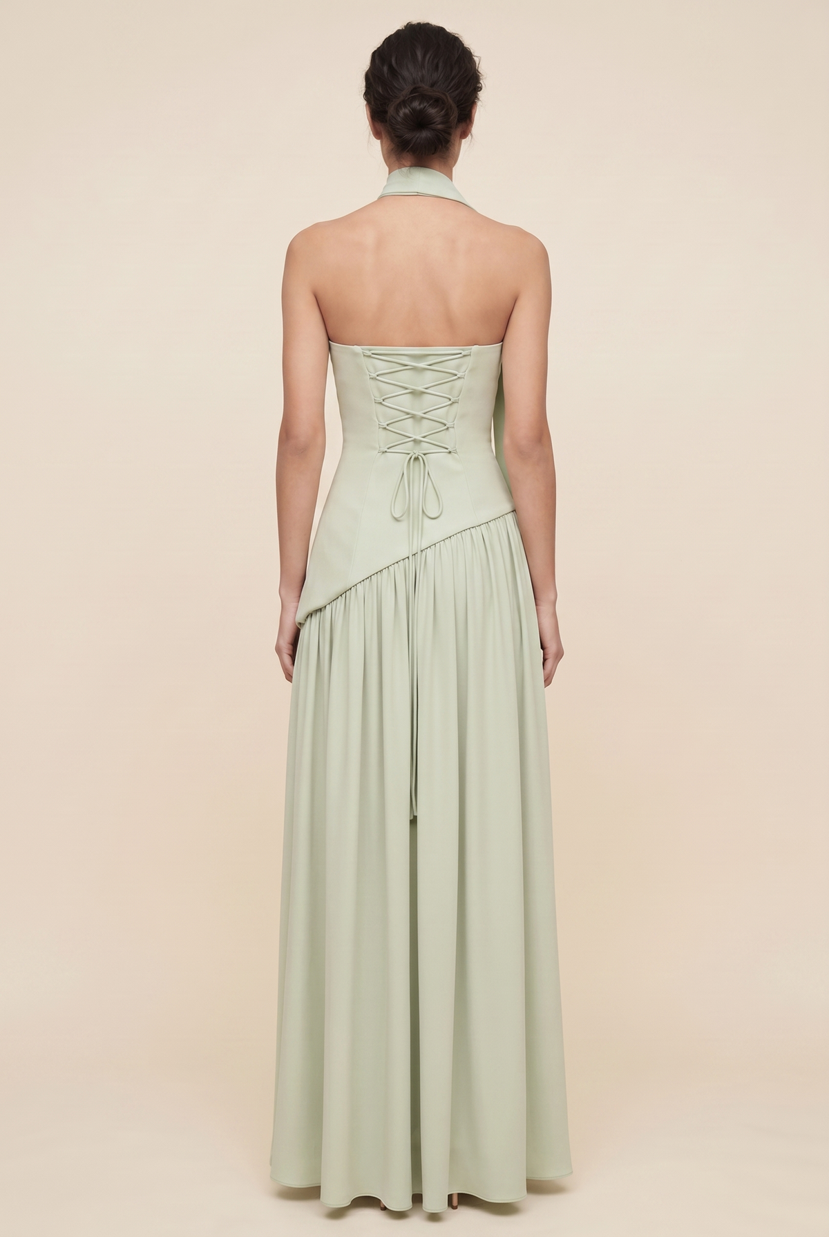 Delphina Strapless Maxi Dress - Sage Green