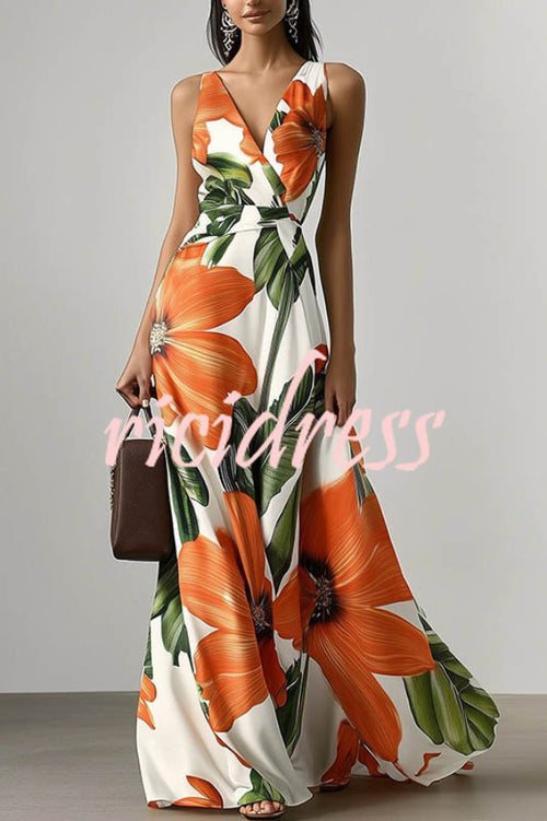 Dinora Floral Maxi Dress - Tropical Floral