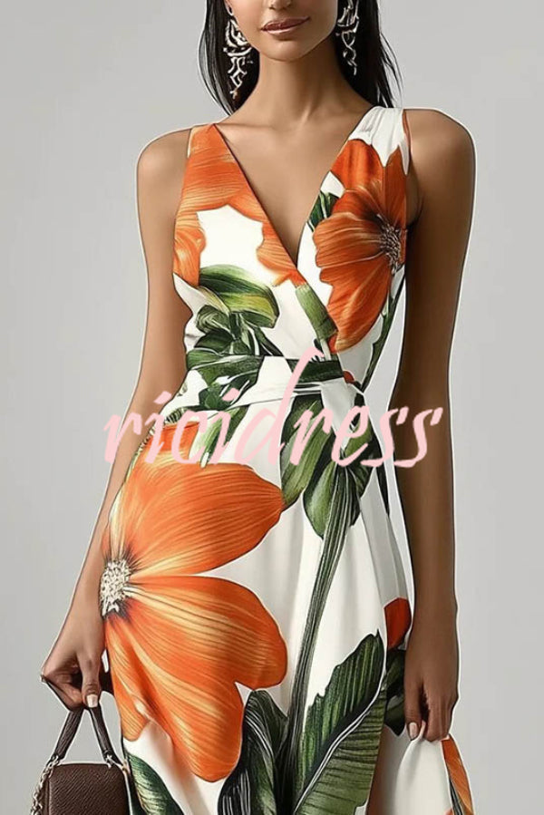 Dinora Floral Maxi Dress - Tropical Floral