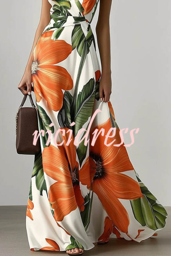 Dinora Floral Maxi Dress - Tropical Floral