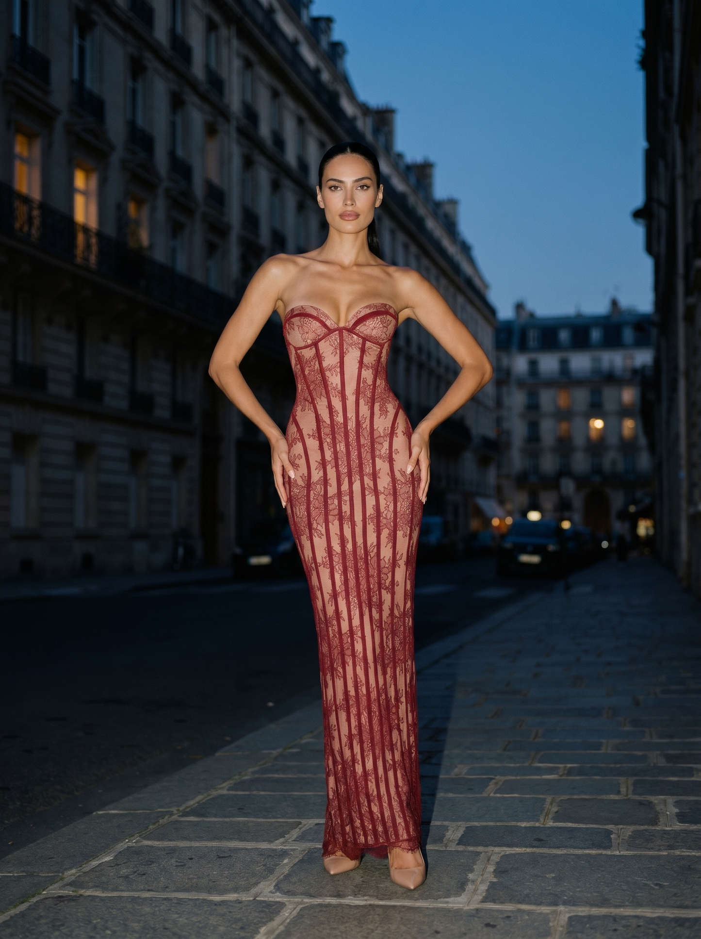 Louisa Maxi Dress - Burgundy