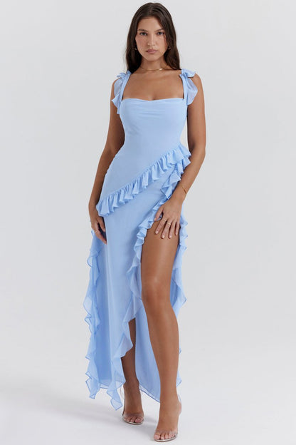 VICTORIA RUFFLED MAXI DRESS