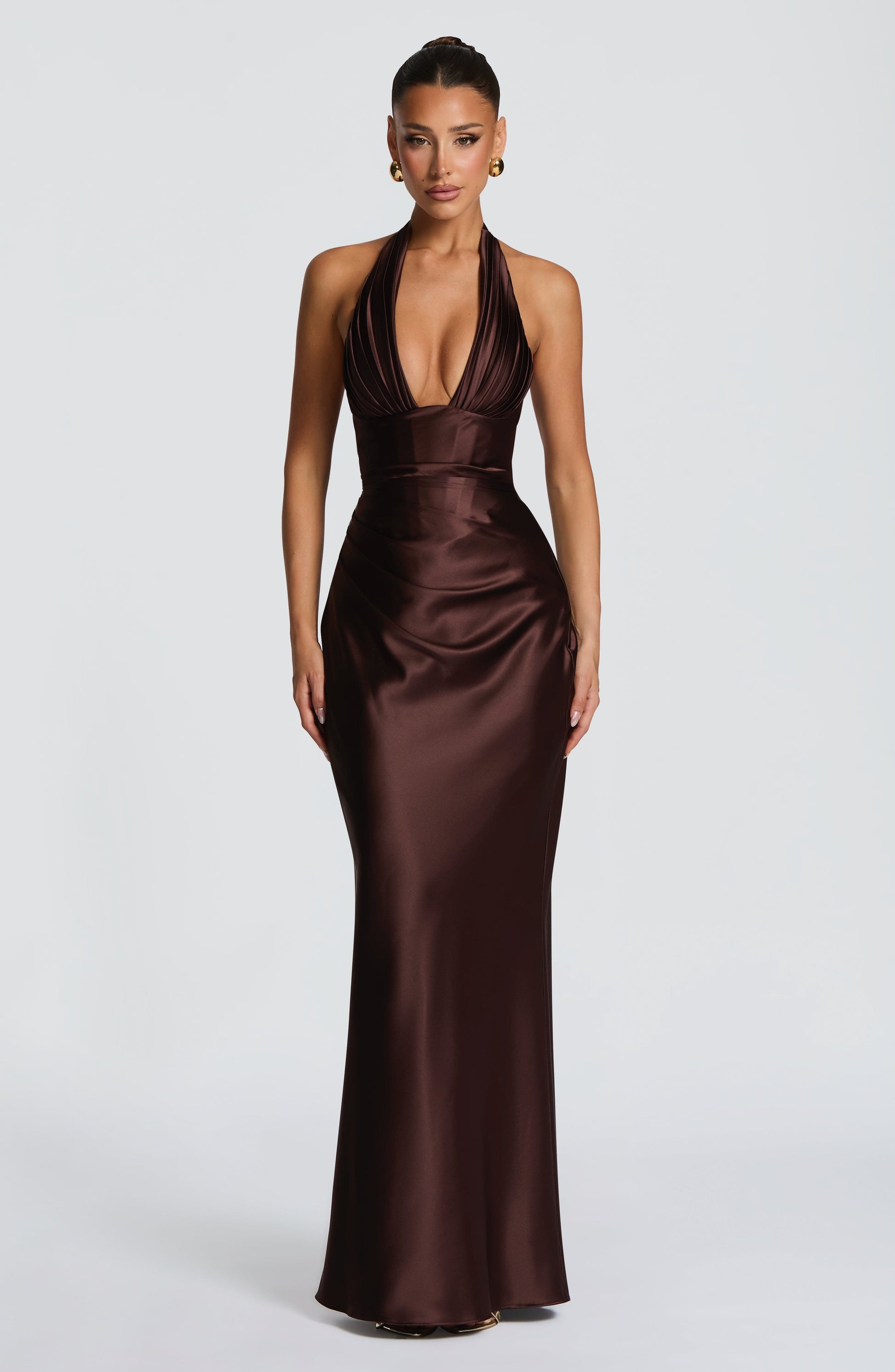 Presley Maxi Dress - Plum Brown