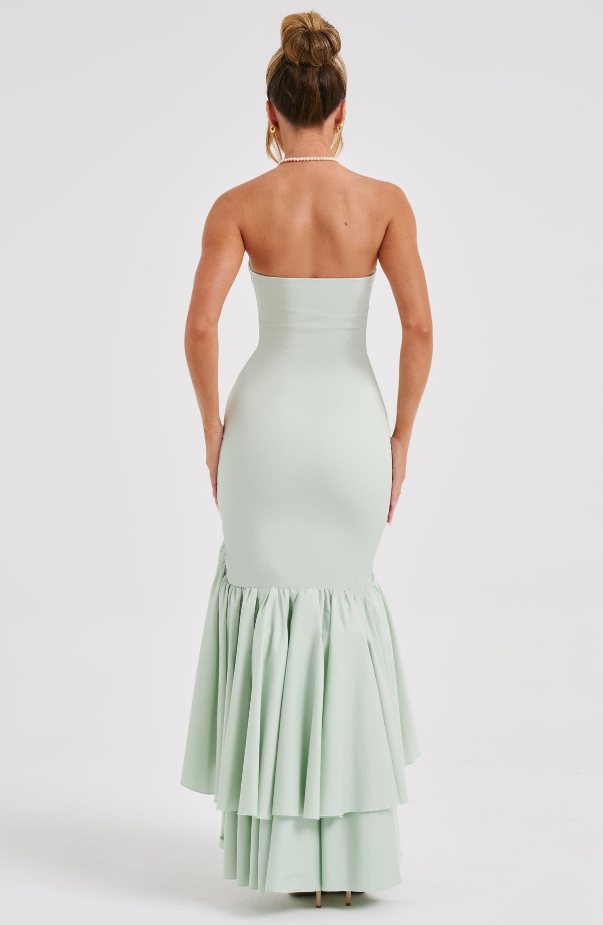 Esperanza Ruffle Maxi Dress - Mint Green