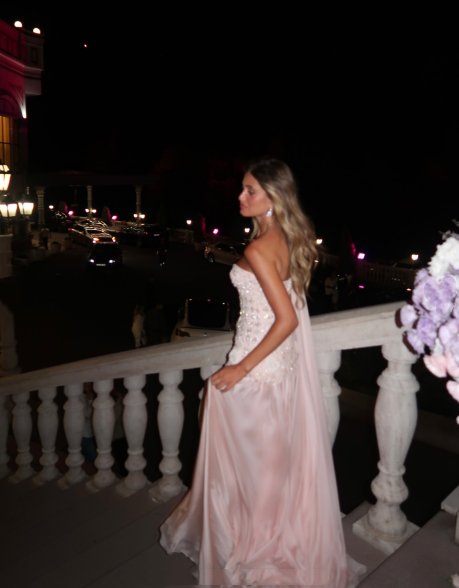 Lavinia Beaded Gown - Champagne