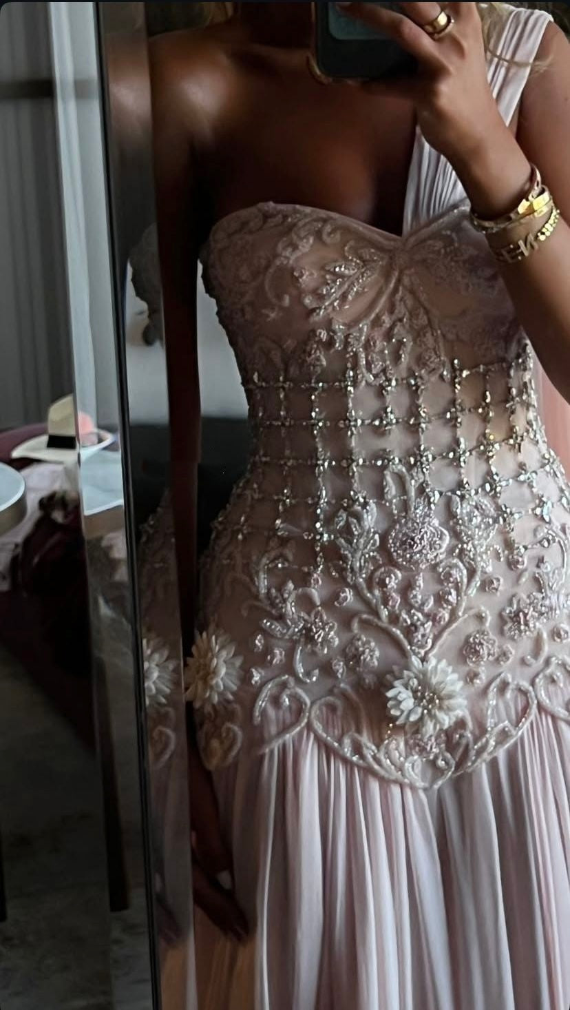Lavinia Beaded Gown - Champagne