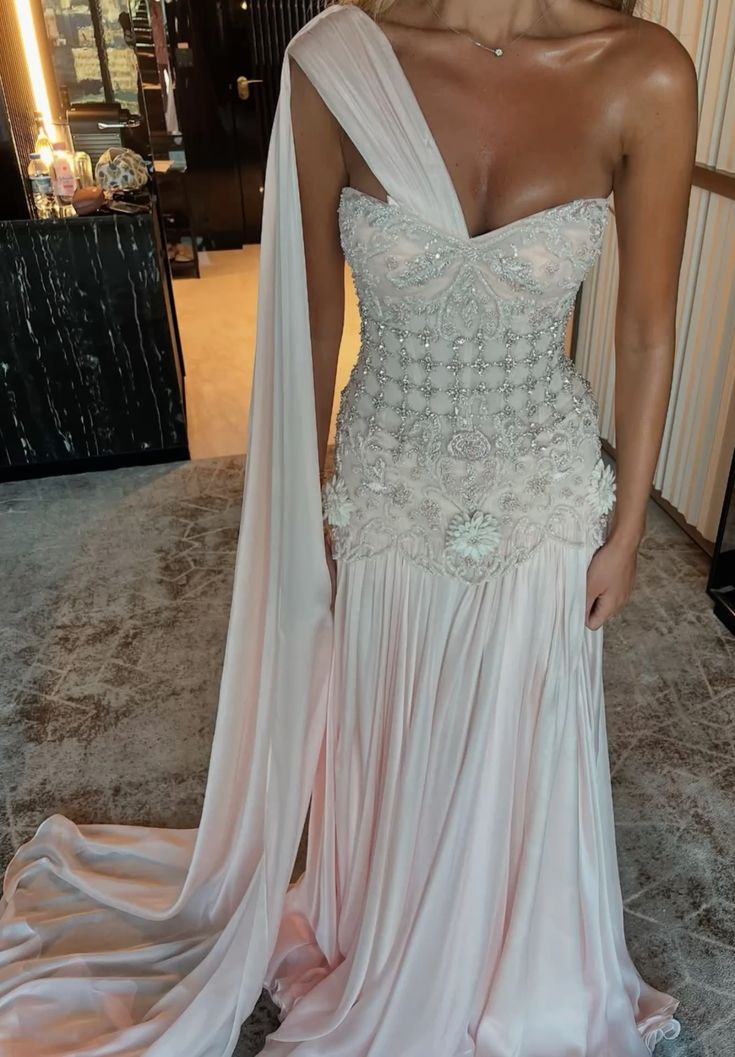 Lavinia Beaded Gown - Champagne