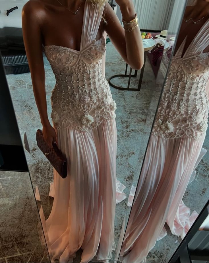 Lavinia Beaded Gown - Champagne