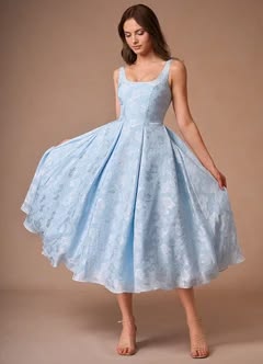 Nadine Midi Dress - Blue