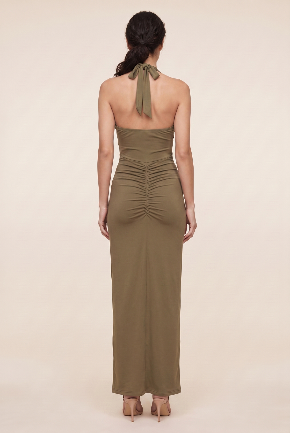 Fabienne Cutout Maxi Dress - Olive Green