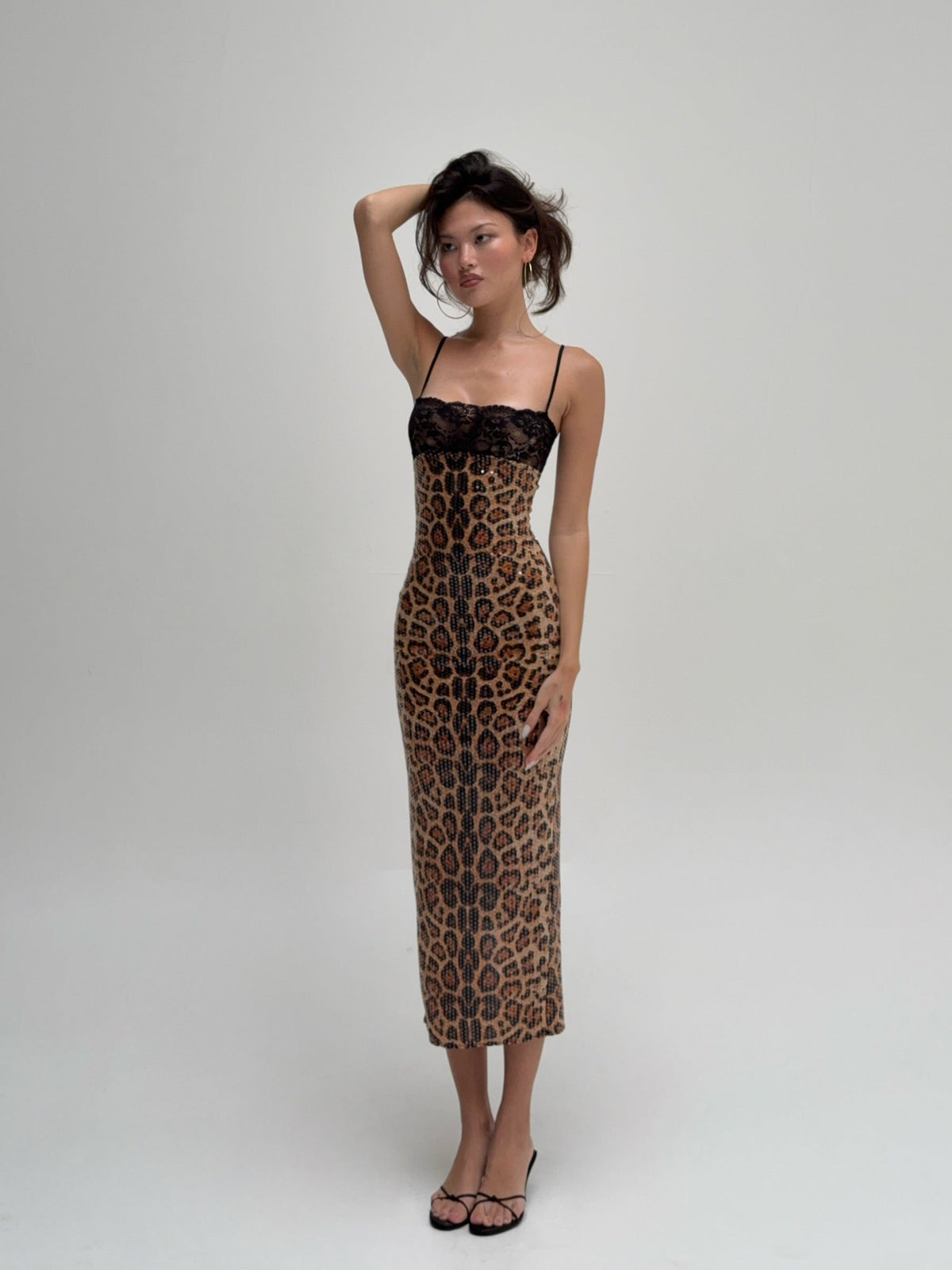 Faustine Leopard Midi Dress - Leopard