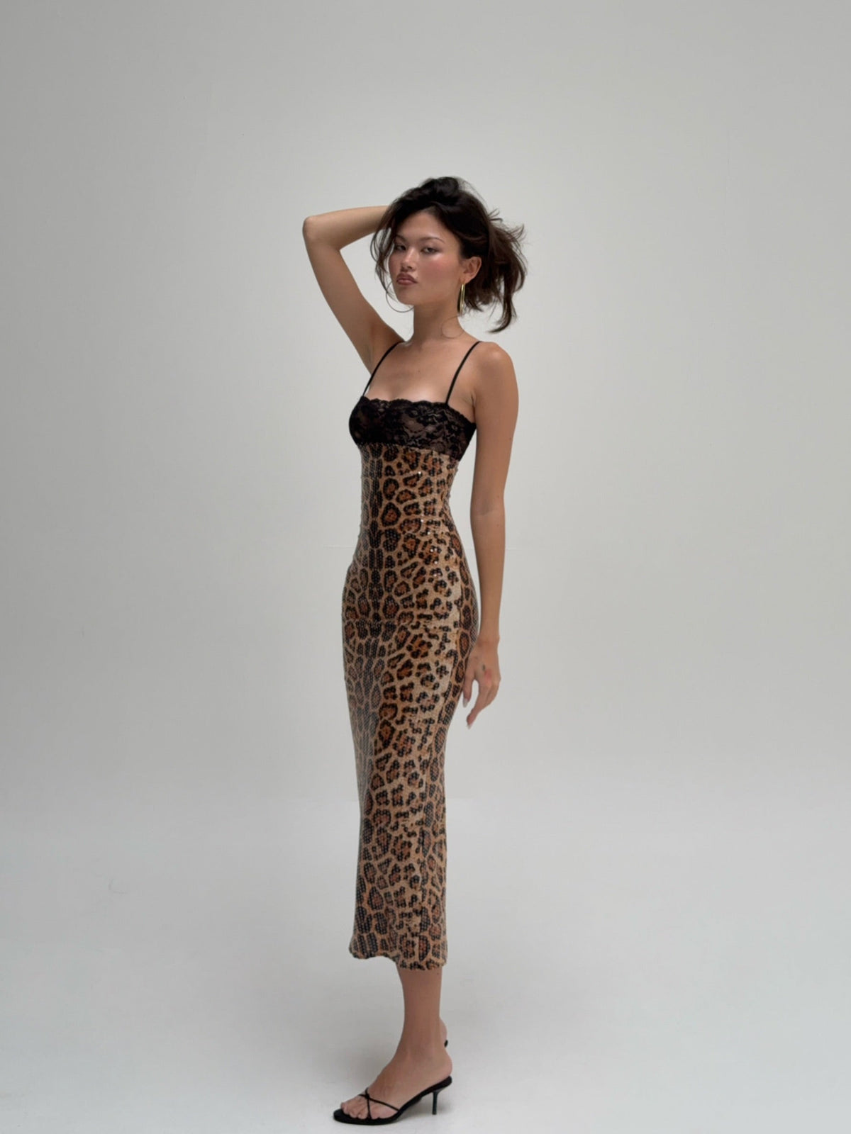 Faustine Leopard Midi Dress - Leopard