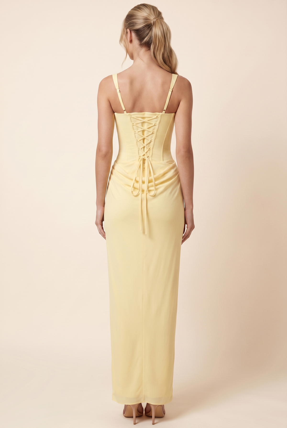 Fleurine Corset Maxi Dress - Butter Yellow