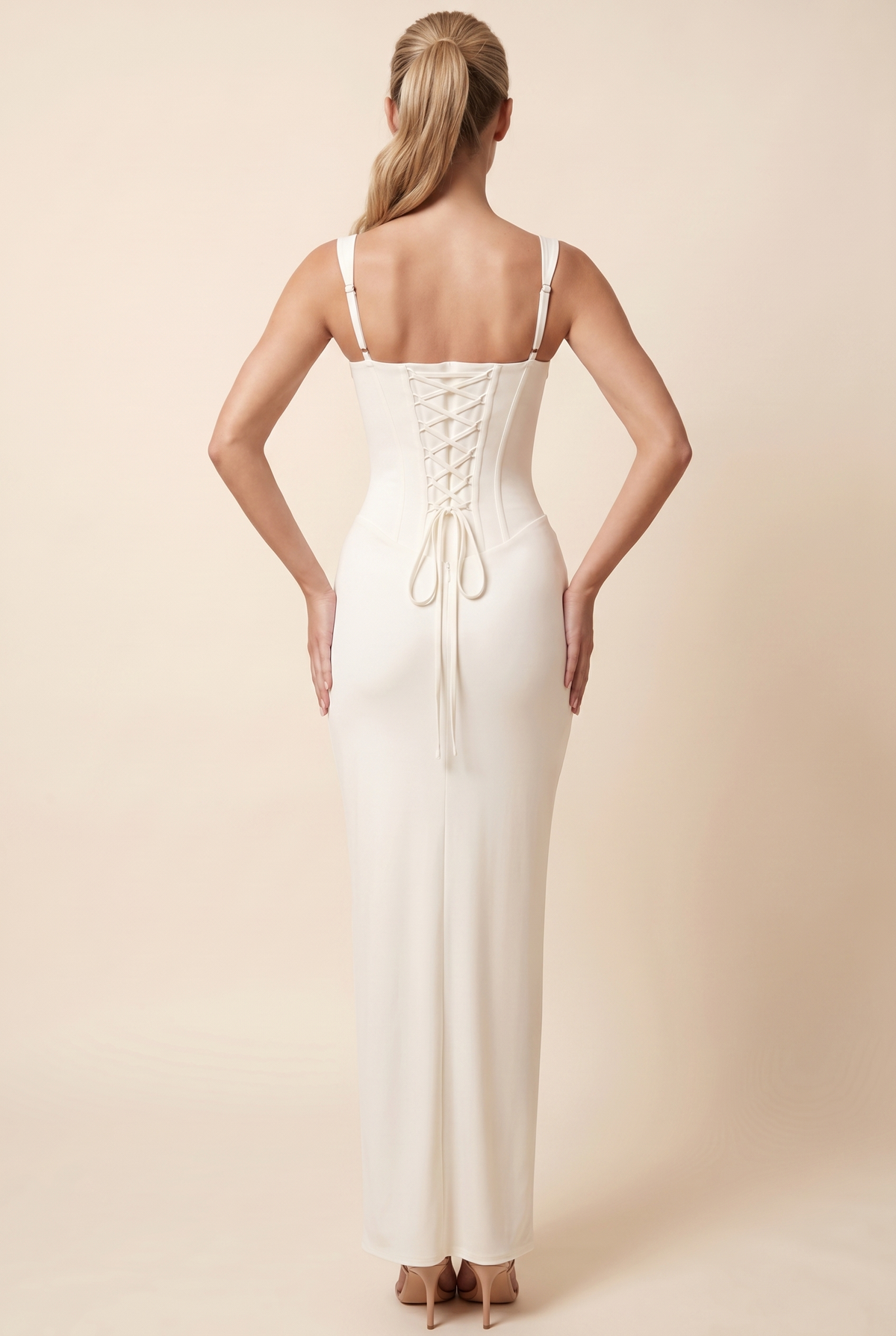 Fleurine Corset Maxi Dress - Ivory