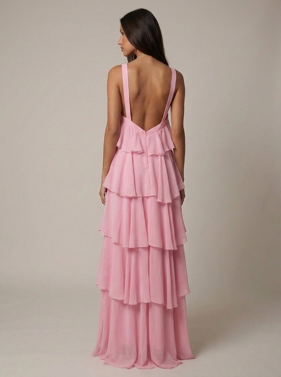 Rosalind Tiered Halter Maxi Dress