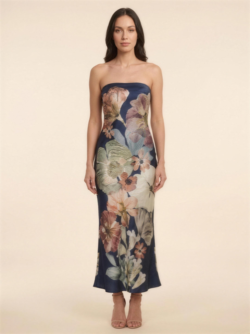 Francine Maxi Dress - Navy Floral