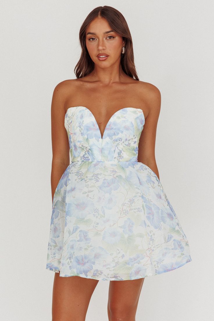 Tia Mini Dress - Blue