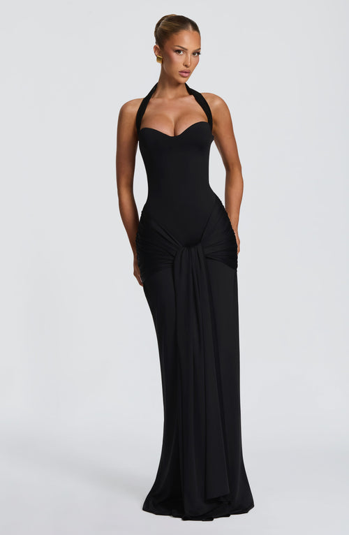 Amara Lace Up Maxi Dress