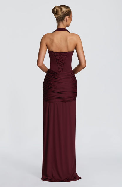 Amara Lace Up Maxi Dress