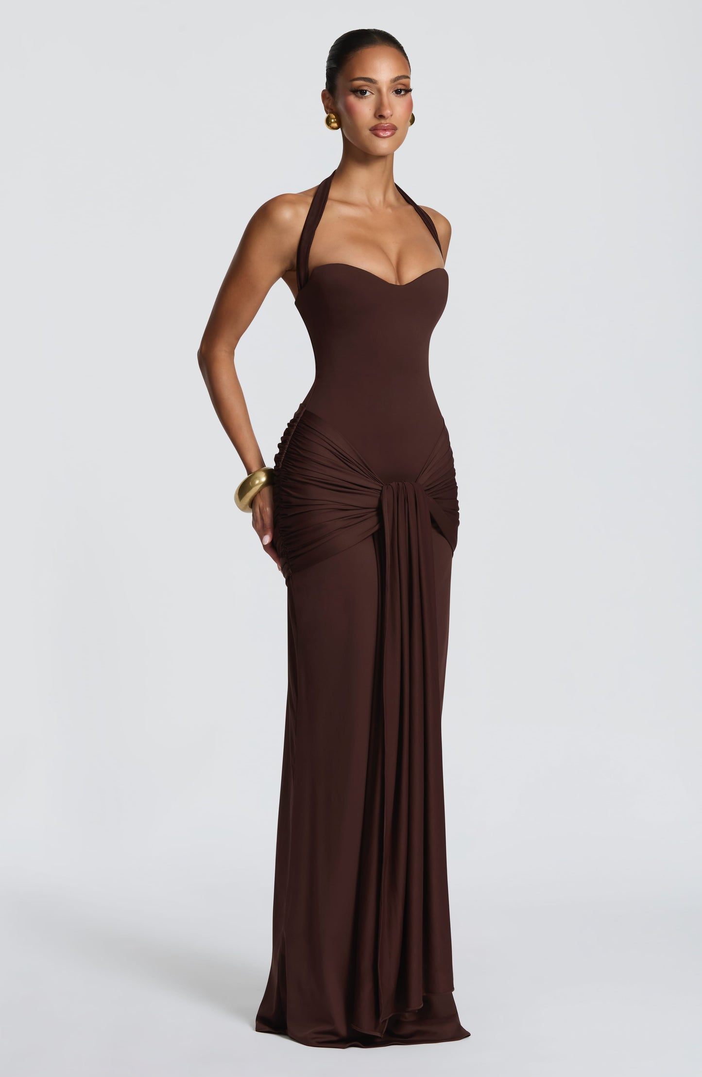 Amara Lace Up Maxi Dress