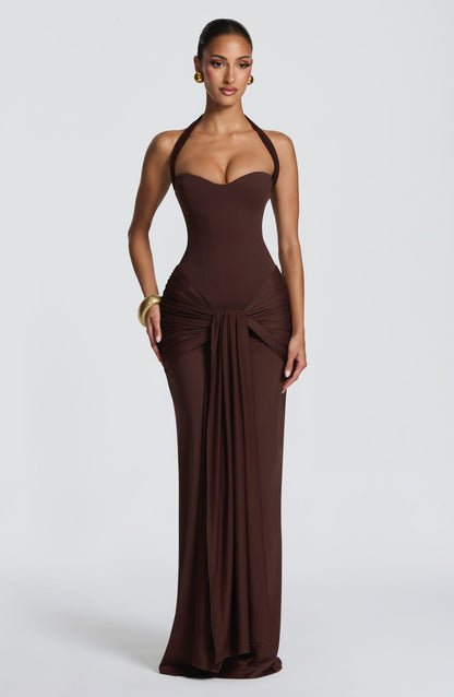 Amara Lace Up Maxi Dress