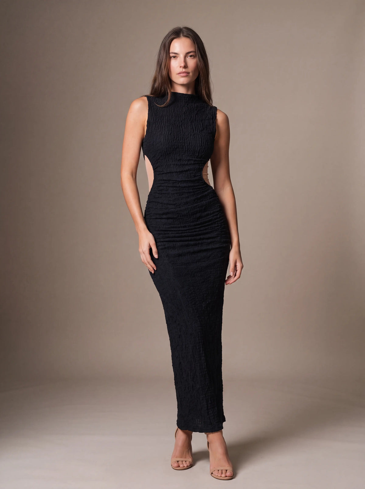 Gisela Cutout Maxi Dress - Black