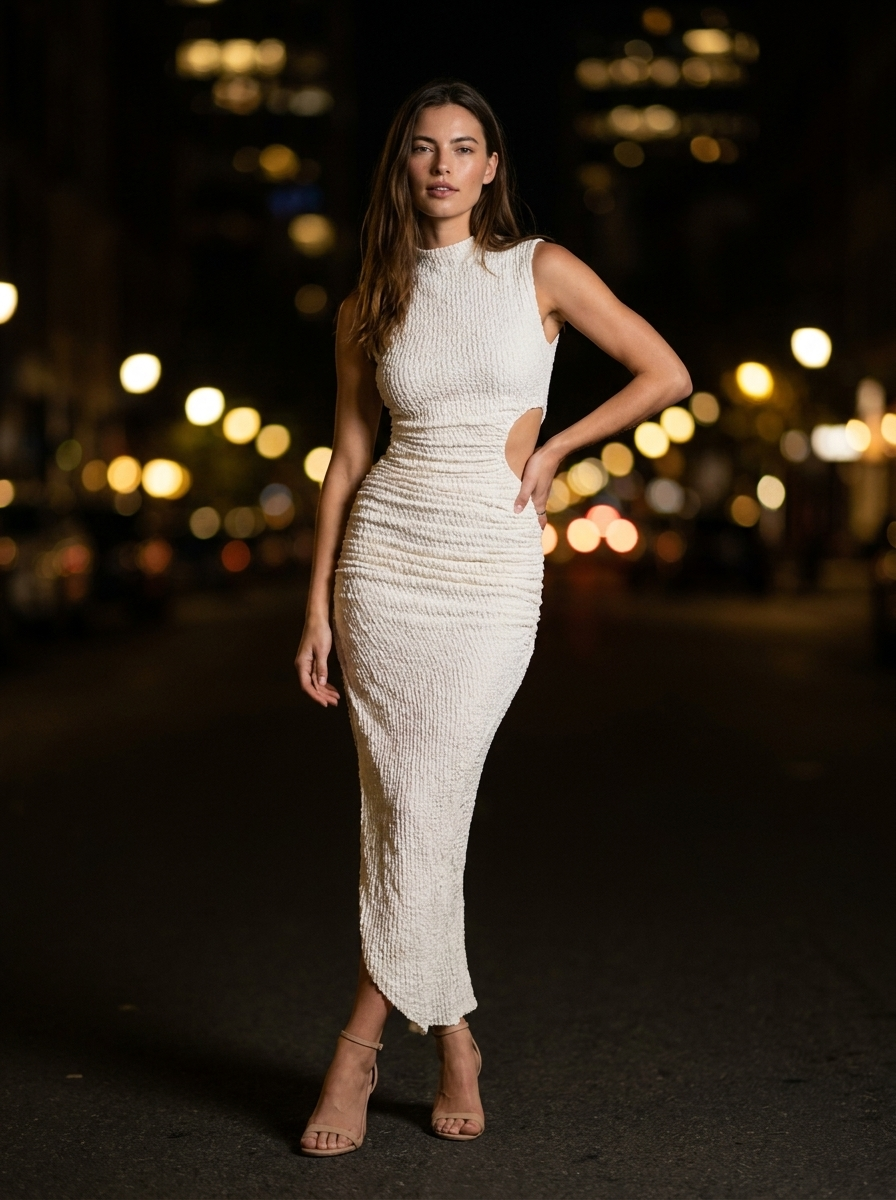 Gisela Cutout Maxi Dress - Ivory