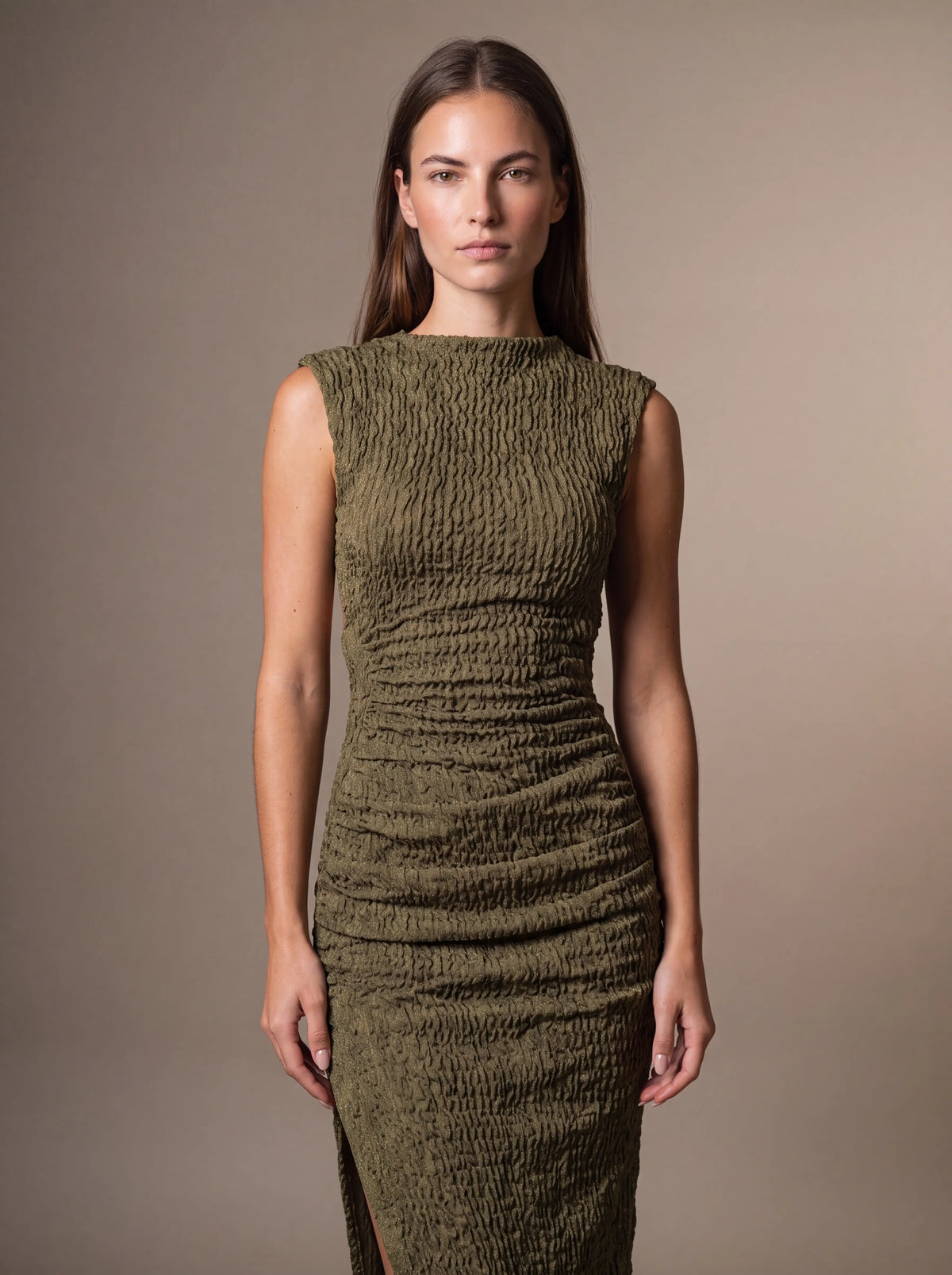 Gisela Cutout Maxi Dress - Olive
