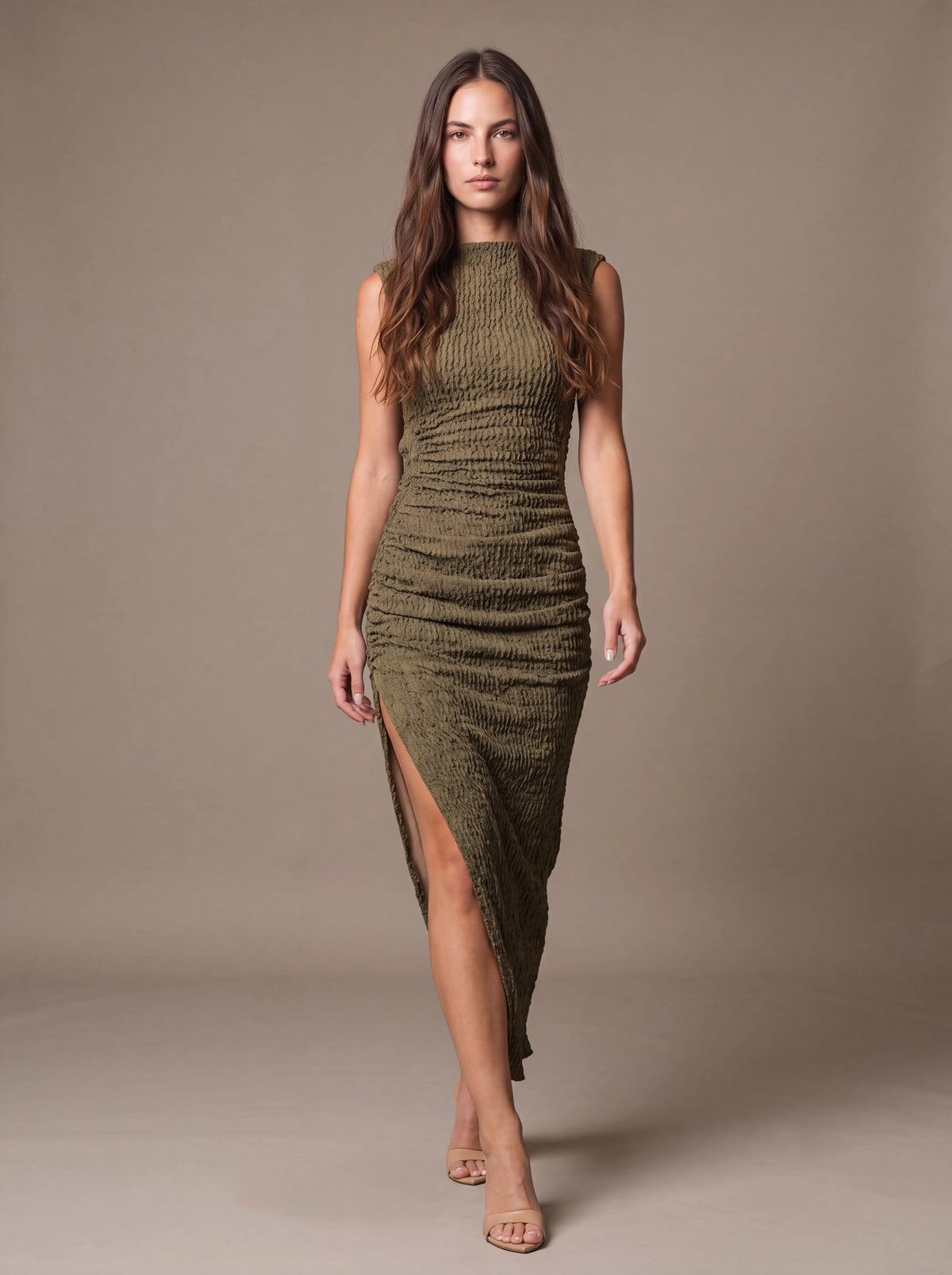 Gisela Cutout Maxi Dress - Olive