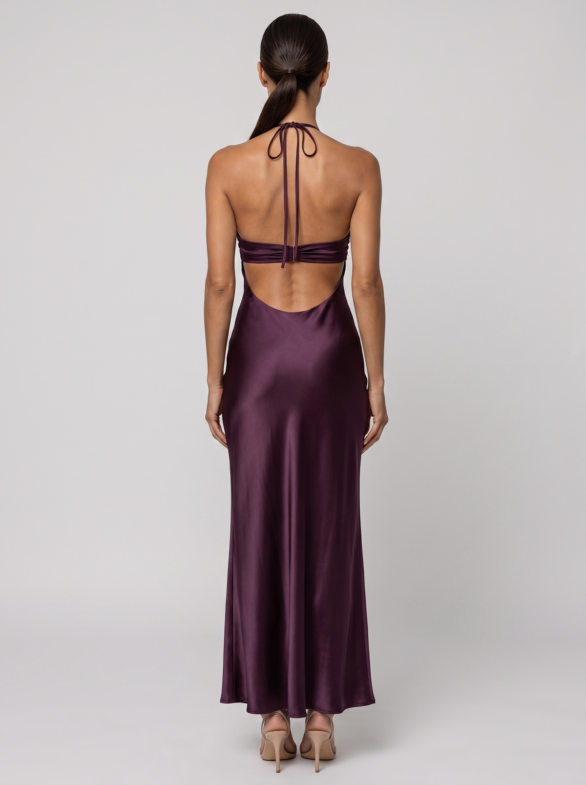 Graciela Halter Maxi Dress - Plum