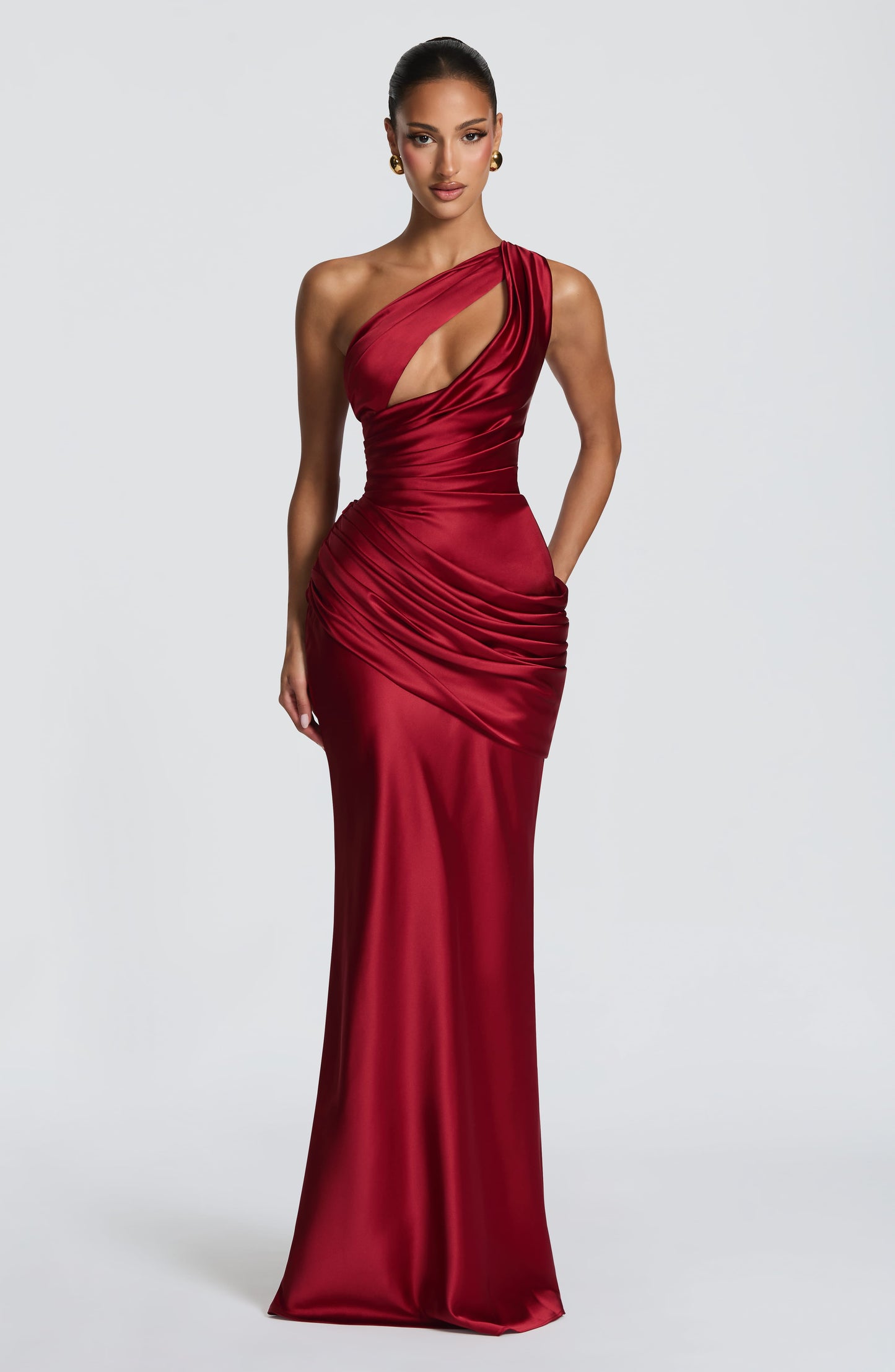 Helena Cutout Plunge Maxi Dress