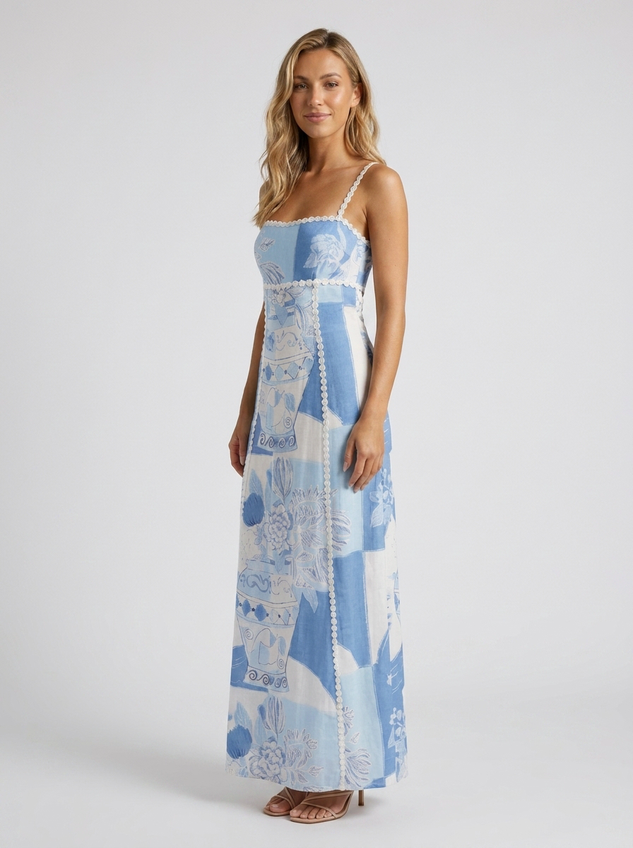 Hazel Floral Corset Maxi Dress
