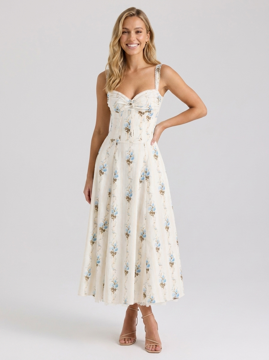 Kiara Floral Backless Maxi Dress