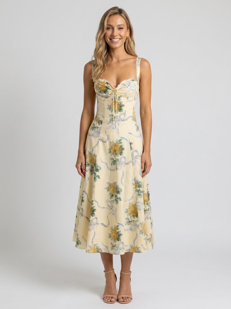 Kiara Floral Backless Maxi Dress