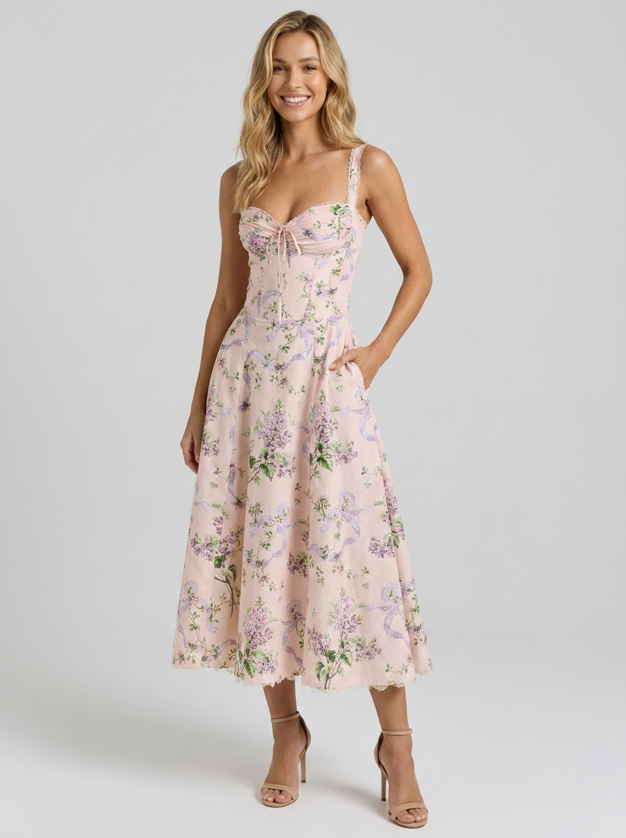 Kiara Floral Backless Maxi Dress