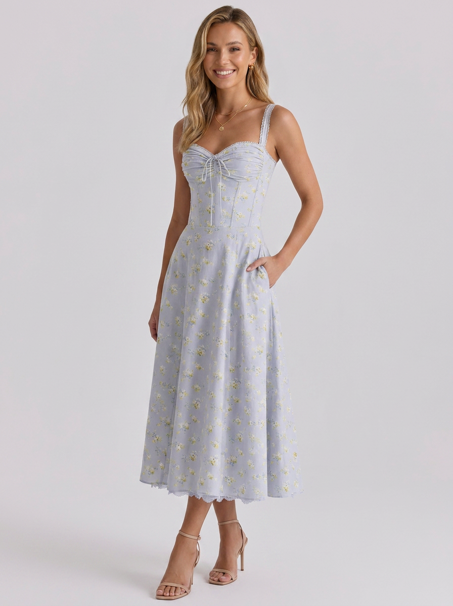 Kiara Floral Backless Maxi Dress