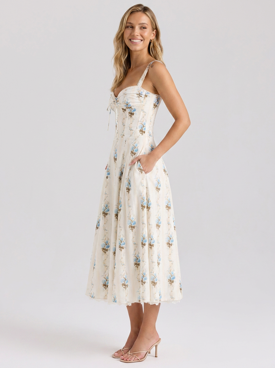 Kiara Floral Backless Maxi Dress
