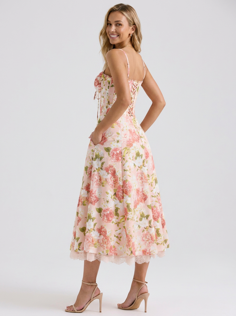 Kiara Floral Backless Maxi Dress