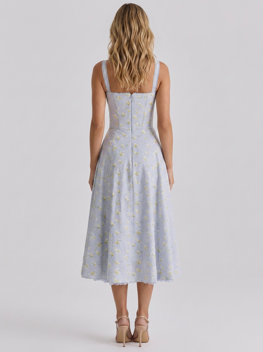 Kiara Floral Backless Maxi Dress