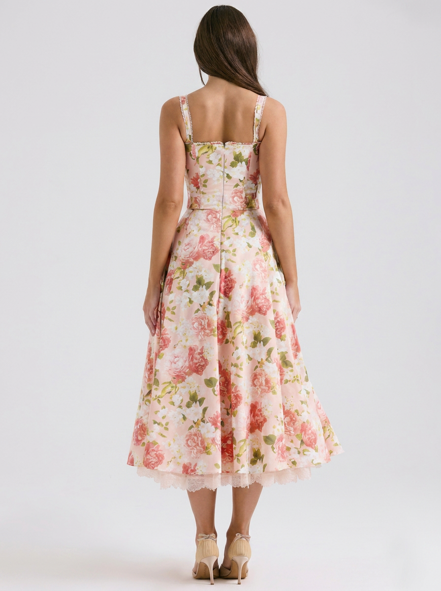 Kiara Floral Backless Maxi Dress