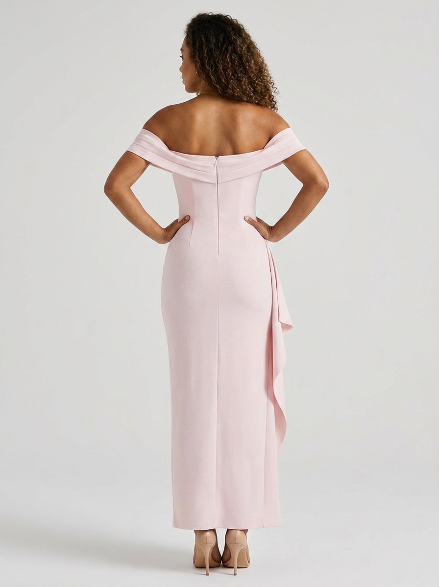 Isabella Ruched Off Maxi Dress