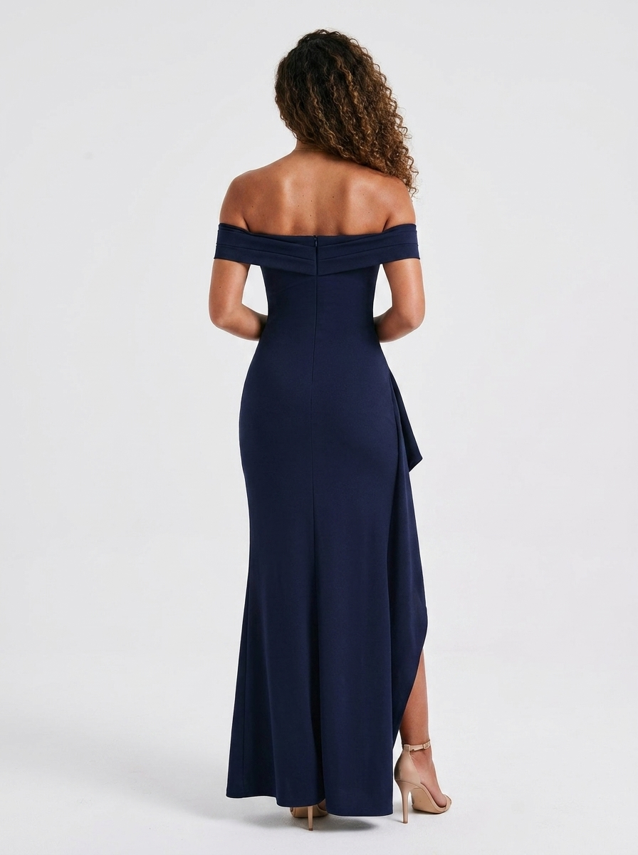 Isabella Ruched Off Maxi Dress