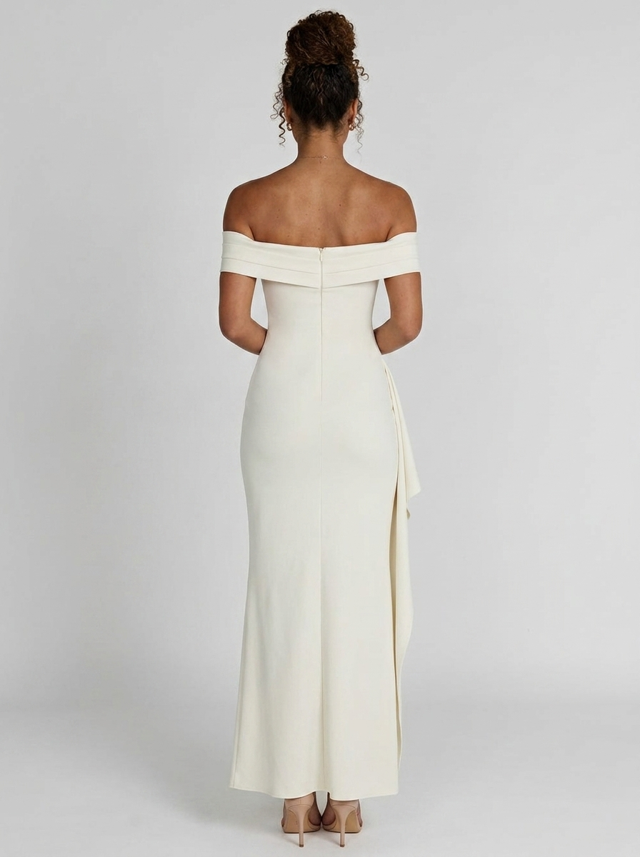 Isabella Ruched Off Maxi Dress
