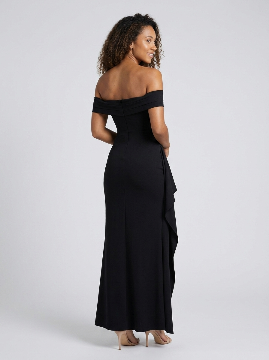 Isabella Ruched Off Maxi Dress