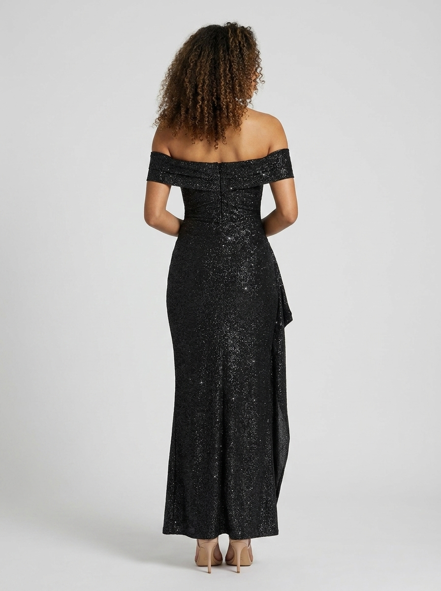 Isabella Ruched Off Maxi Dress