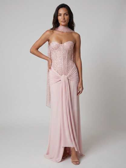 Alessia Corset Strapless Maxi Dress
