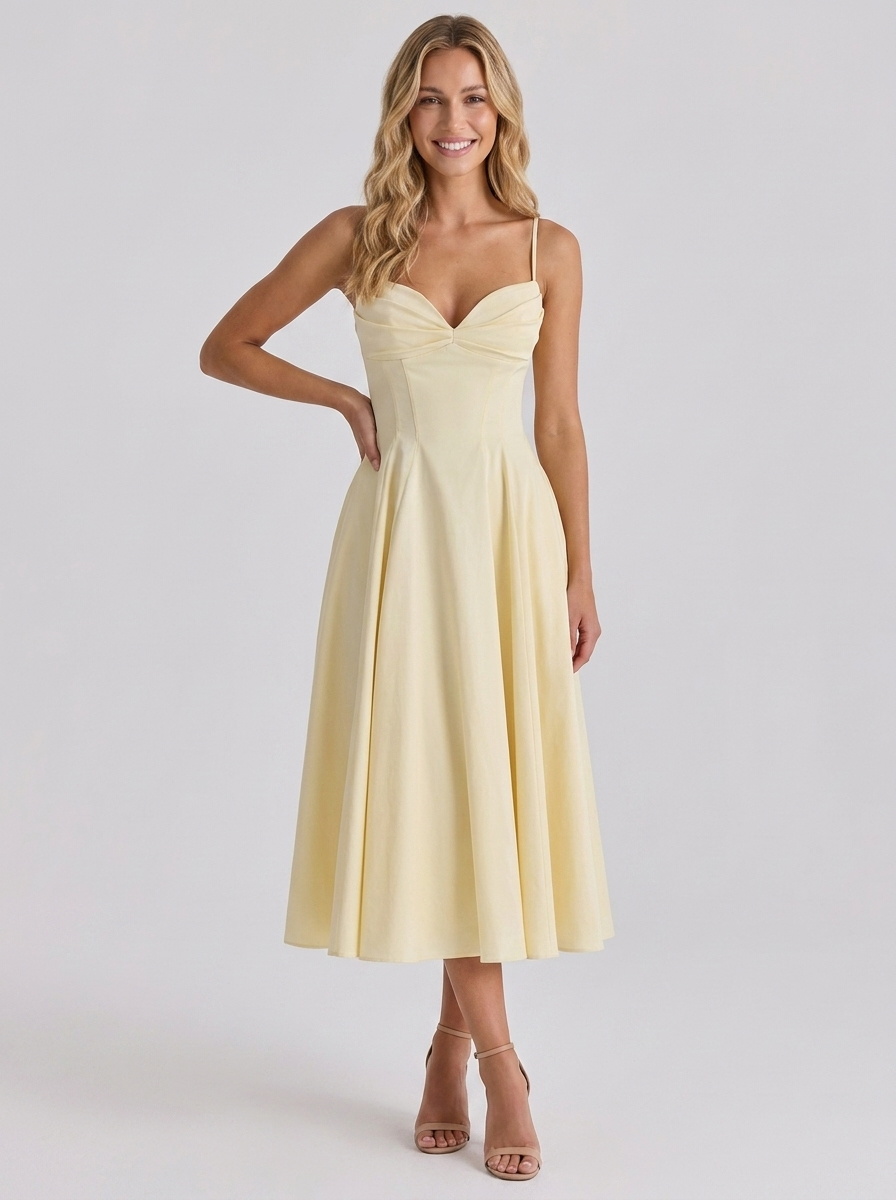 Una Sweetheart Midi Dress