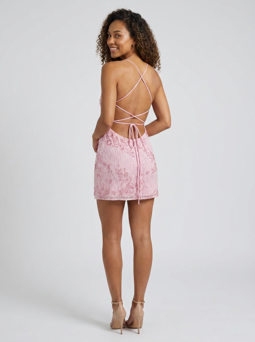 Zara Floral Open Mini Dress