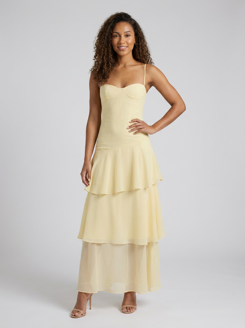 Sasha Floral Bustier Maxi Dress